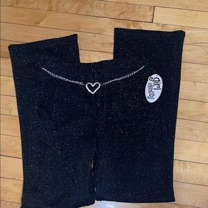 Glittery Black Kids Leggings